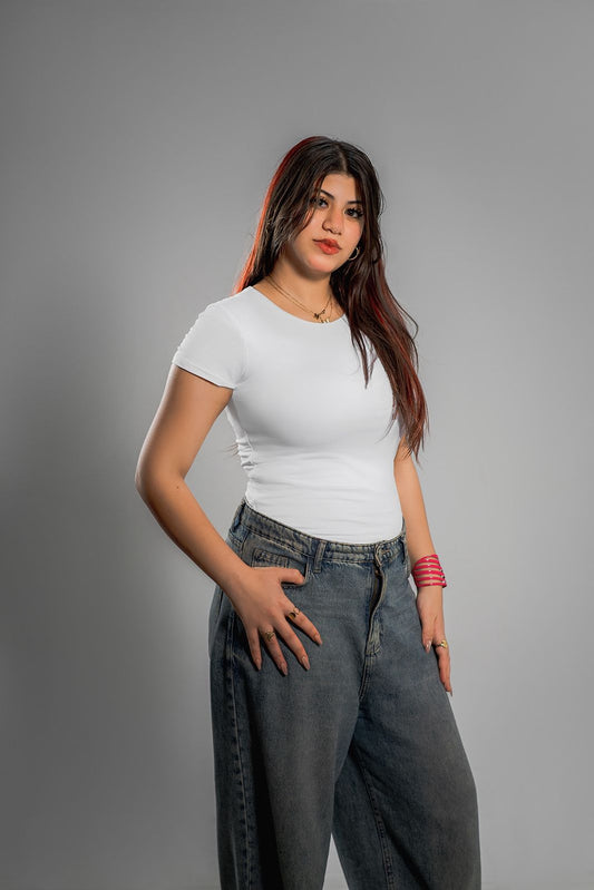 White basic top