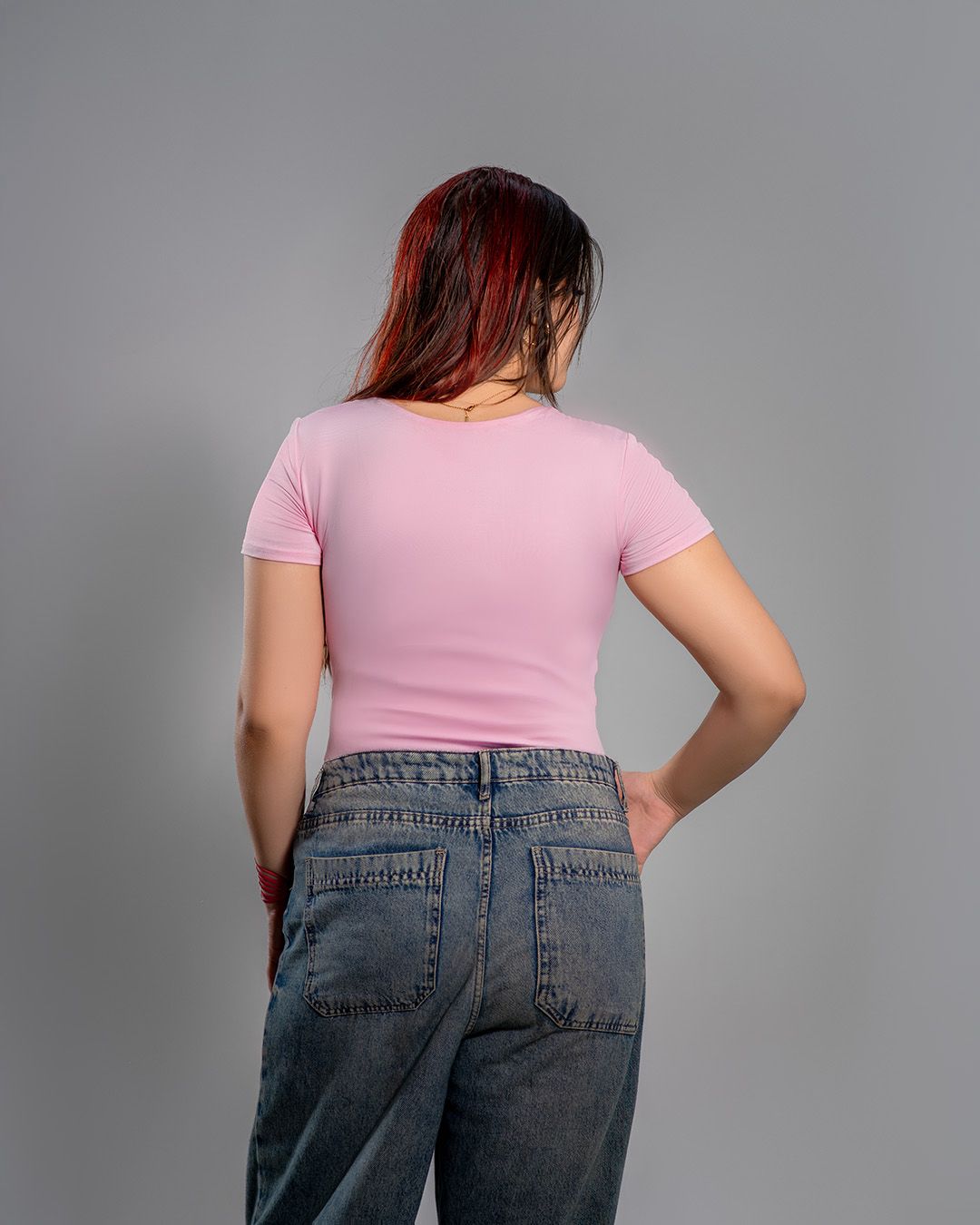Light pink basic top