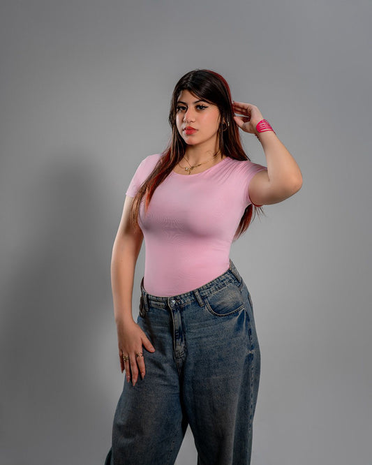 Light pink basic top