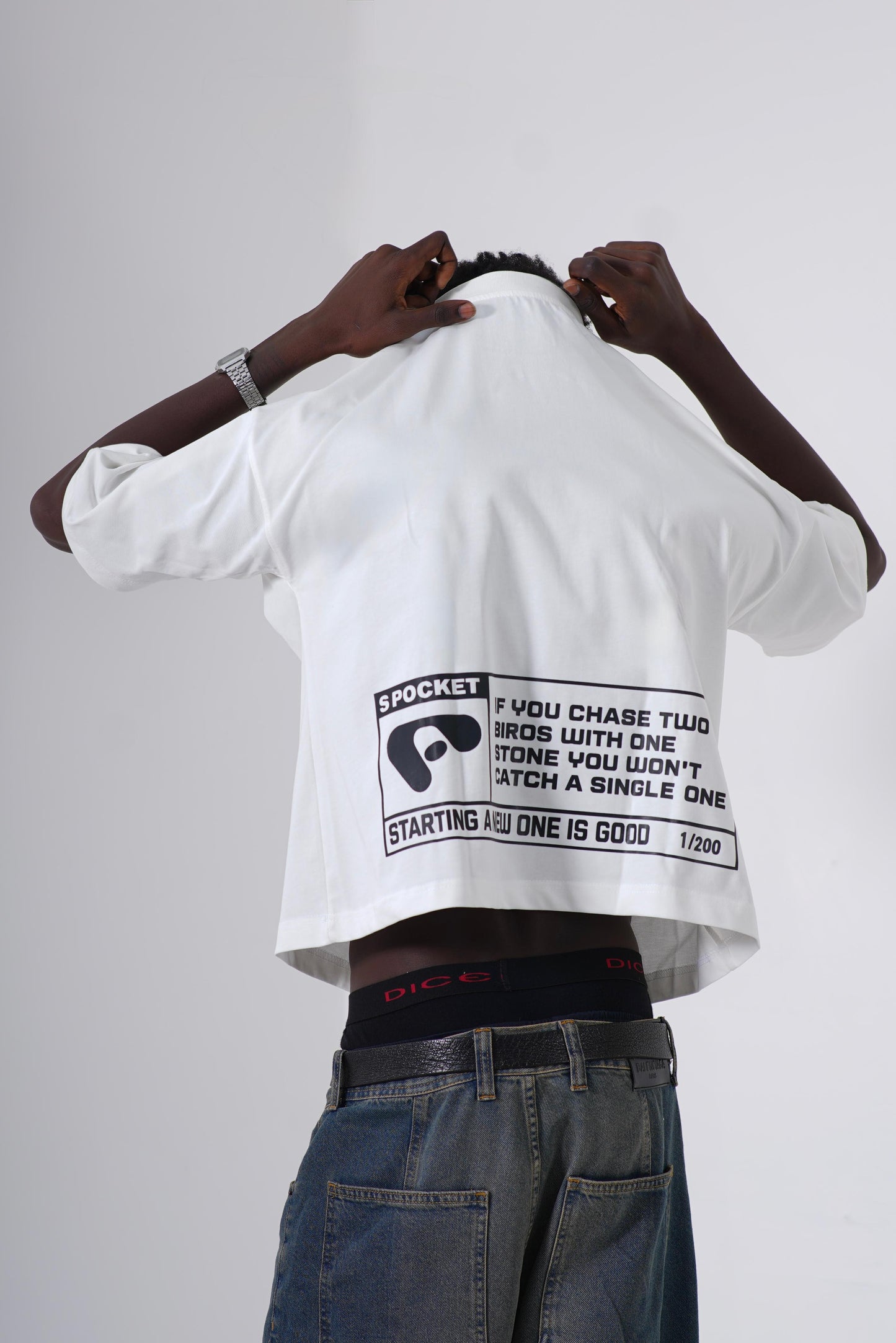 Box Fit Graphic White Tee